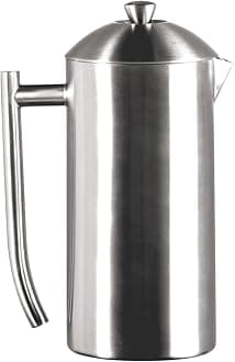 Frieling Double-Walled Stainless Steel French Press Coffee Maker - Brushed 36 oz (1 Liter) Insulated Coffee Press