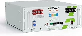 ExpertPower 48V 100Ah Semi Solid State LiFePO4 Lithium Deep Cycle Rechargeable Battery | 5000-10000 Life Cycles & 15-Year Lifespan | Built-in BMS | Home, Cabin, Off-Grid, Solar | 51.2V