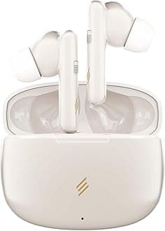 Premium Wireless Earbuds | Bluetooth 5.3 In-Ear Earphones with Mic & Charging Case | Deep Bass, Earphones Noise Cancellation, IPX5 Waterproof, 30H Playtime, Fast Charging Smart Buds - White