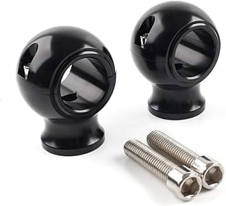 Newsmarts 32mm Fat Handlebar 1.25" Clamp Risers Mount CNC Black for Harley Dyna Fat/for Street bob Low Rider Super/Wide Glide Motorcycle