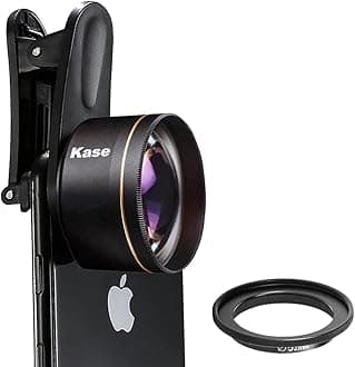 HD Master Macro Phone Lens with 52mm Filter Adapter Ring for iPhone 17 16 15 14 13 12 Pro Max, Samsung, Android Smartphone, Lens Attachment (Black)
