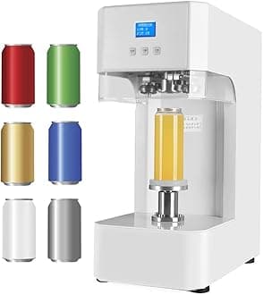 Can Sealing Machine Full Auotomatic 360W Can Seamer Can Sealer With Smart Counter Tin Can Sealer Bottle Can Capping Customed Caliber for Milk Tea Coffee Pop Cans