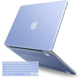 IBENZER Compatible with MacBook Pro 15 Inch Case 2015 2014 2013 2012 A1398, Hard Shell Case with Keyboard Cover for Old Version Apple Mac Pro Retina 15, Serenity Blue, R1501SRL+1