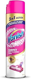 Vanish Gold Carpet Cleaner Foam, Stain Remover, 600ml, Eliminates Dirt, Pet Messes, and Odours, Removes 5X More Dirt vs Vacuuming alone for a Deep Clean