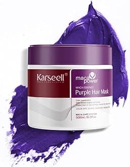 Karseell Purple Hair Mask, 16.90 oz | Blonde Hair, Neutralizes Brass, Gray Hair, Highlighted Hair, Moisturizing, Smoothing