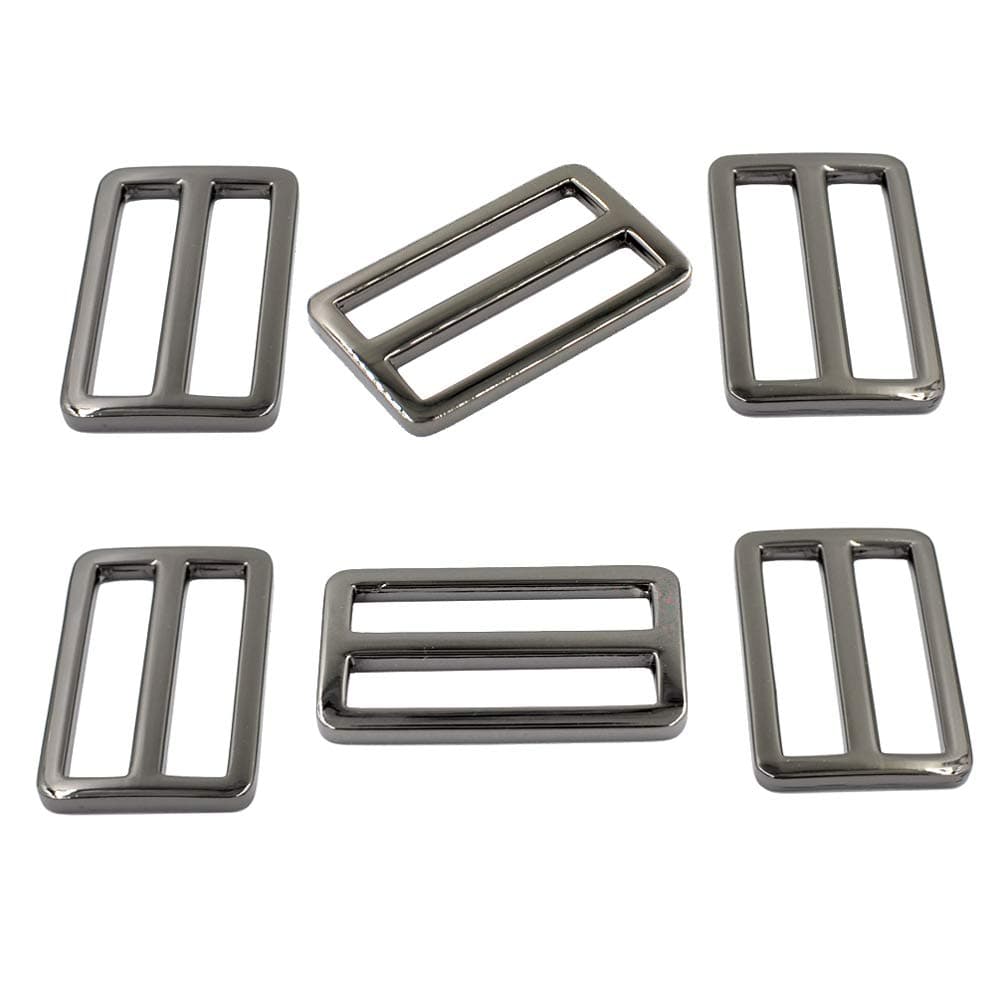 DGOL 10pcs 1-1/2" Slider Webbing Strap Tri Glide Buckles Zinc Alloy Tri-glide Buttons Fasteners