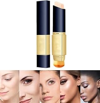 2 in 1 Foundation & Concealer Stick, Double-Head Color-Changing Moisturizing Stick, Face Foundation Concealer Stick, Hydrating Foundation Stick Full Coverage (Natural)