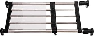 – Expandable Closet Tension Shelf Rod Adjustable Metal Storage Rack Cabinet Organizer DIY Divider Separator Shelves for Wardrobe Cupboard Kitchen Bathroom, Black, 15.75-23.62inches