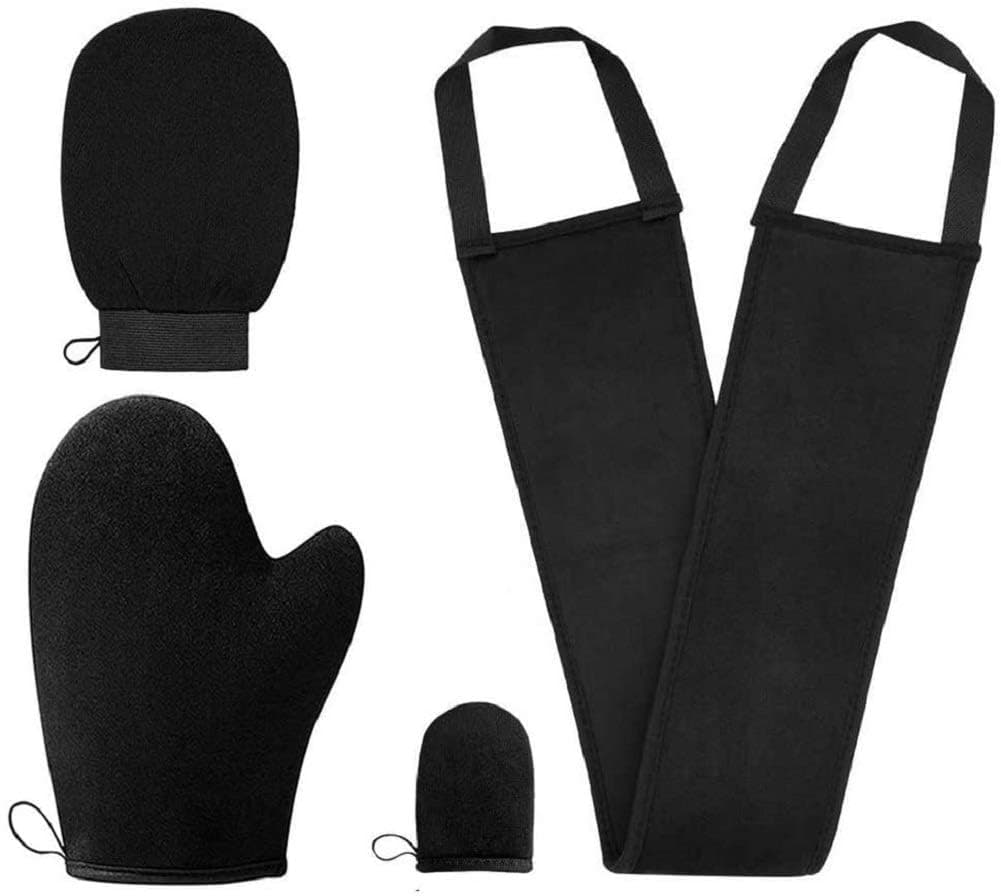 Excefore Self Tanning Mitt Applicator Kit, With Lotion Applicator For Back, Exfoliator Glove And Face Mitt,Self Back Applicator - Set of 4