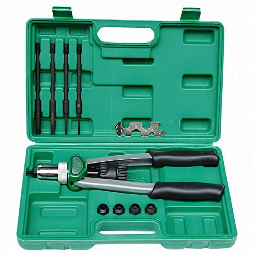 Rivet Gun Kit Rotary 13 Inch Hand Riveters Nut Thread Setting Rivets Heavy Duty System Tool M4-M10