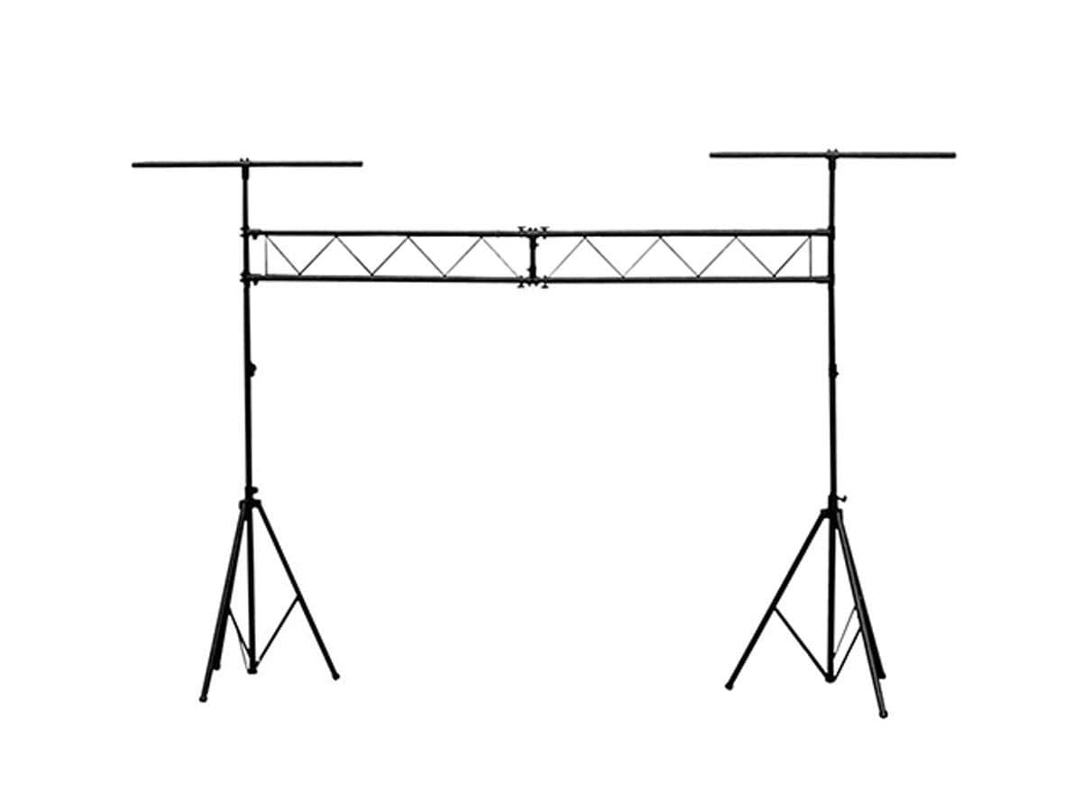 Monoprice Lighting Stand System With Truss, 220 lbs Maximum Load, Extends Up To 12.5 feet tall, 4 Feet Wide T-bars - Stage Right Series
