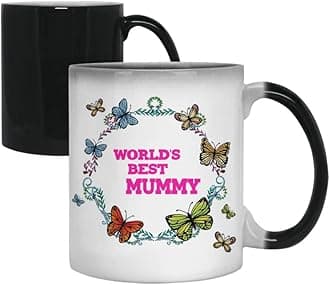 World's Best Mummy Funny Gift for Mothers Day Birthday/Christmas Stocking Filler Present Gift 11/15Oz Ceramic Coffee/Tea Mug. (Magic Mug)