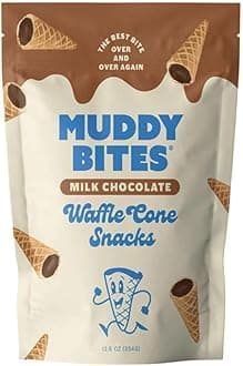 MuddyBites Milk Chocolate Waffle Cone Snacks, 12.5 oz