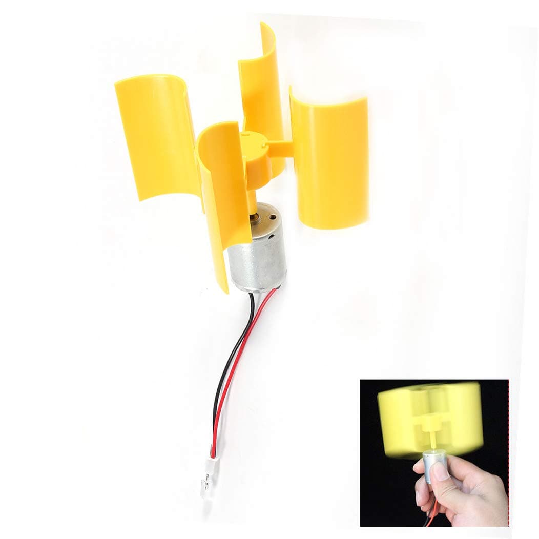 Jadeshay Wind Electricity Generator, Mini Wind Turbines Generator Vertical Wind Generator Kit DIY Teaching Science Education Experiment Model DC Micro Wind Turbine Motor Blades Suit for Boys and Girls