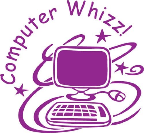 "Computer whizz" Self inking teacher reward stamp X12073