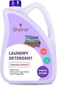 Shatras Liquid Detergent 5 Liter | Laundry Liquid For Fabric Care | Suitable For Top-Load And Front Load Machine And Hand Wash | Concentrated Laundry Detergent (5 liters)