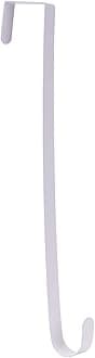 Sattiyrch 15" Wreath Hanger for Front Door,Sturdy Steel Wreath Door Hanger,Over The Door Hanger Hook (White,1)