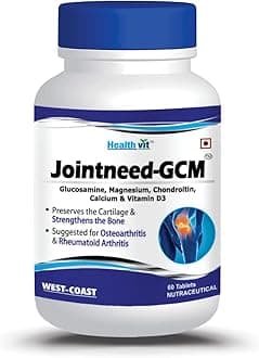 Healthvit Jointneed-GCM Glucosamine,MSM,Chondroitin Calcium & Vitamin D3 60 Tablets