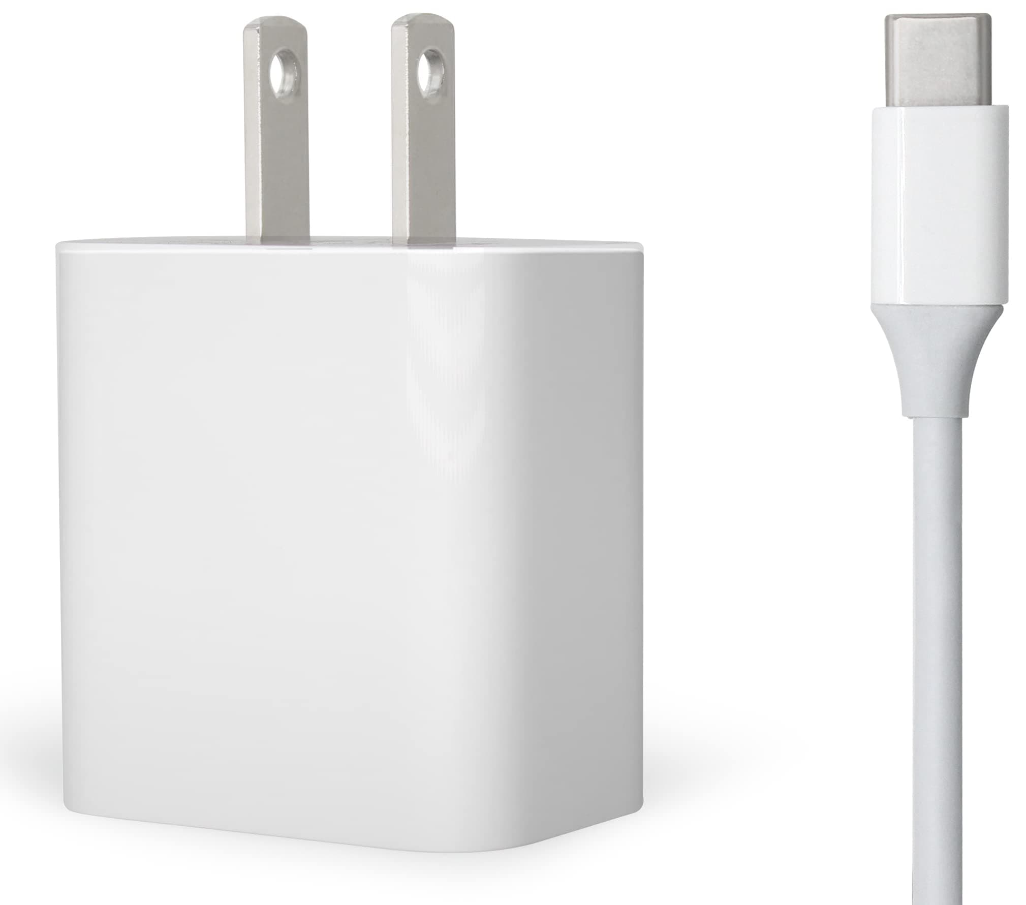 30W USB-C Fast Charger and Cable Compatible with Google Products, Google Pixel Phones, Tablets and Other USB-C Devices (1-Pack - 6-Foot)