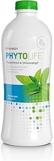 Liquid Chlorophyll, Peppermint Oil, and Plant Extracts Food Supplement | Supports Digestive and Intestinal Health | Synergy Worldwide Phytolife 730 ml | 48 Servings