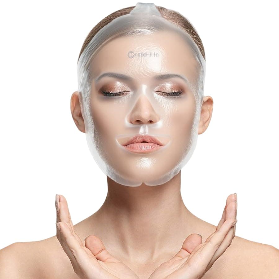 Cooling Face Ice Pack, Reusable Hot & Cold Ice Face Mask for Puffy Eyes & Migraine Relief,Frozen Eye Packs Masks for Women