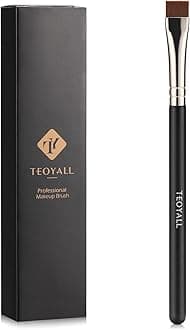 TEOYALL Thin Flat Eyeliner Brush, Precise Eyebrow Definer Brush, Concealer Brush for Cover Blemishes (Multifunctional Flat Brush)