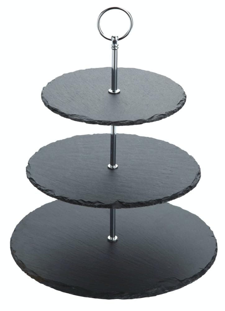 KitchenCraft MasterClass Artesà Slate 3-Tier Cake Stand / Serving Set