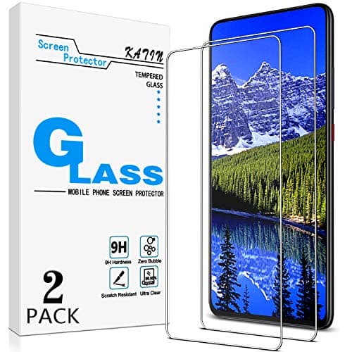 Katin Xiaomi Mi 9T Screen Protector - [2-Pack] For Xiaomi Mi 9T/ Mi 9T Pro/Redmi K20/ Redmi K20 Pro Tempered Glass No-Bubble, 9H Hardness, Easy To Install (Release In 2019)