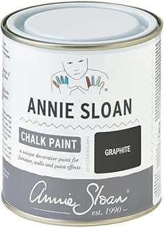 Annie Sloan Chalk Paint® (Graphite, 500 ml/16.9 Fl Oz) a unique decorative paint for furniture, cabinets and home décor with no sanding or priming