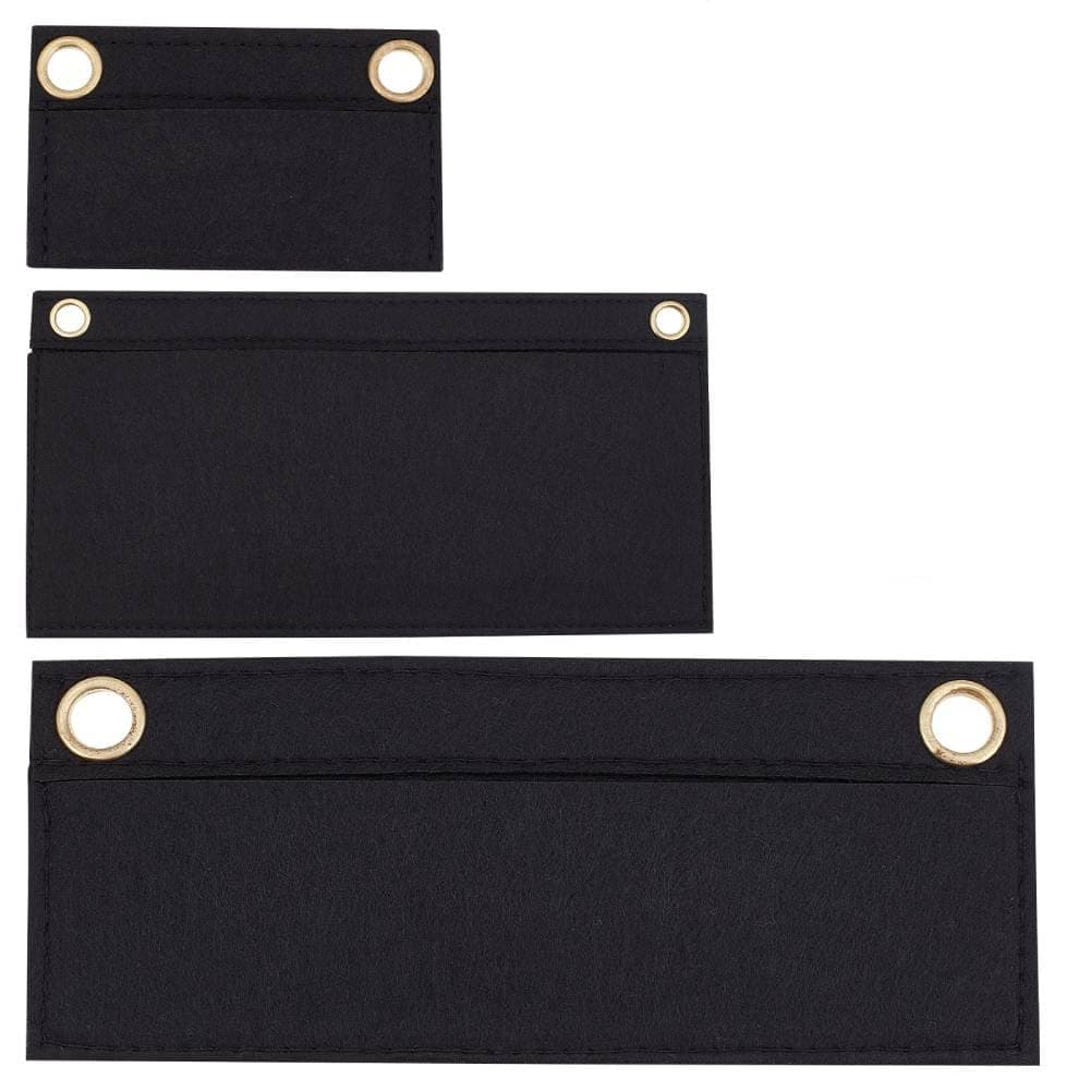 3 Sizes Felt Purse Organizer Insert for Pochette Wallet, Envelope Bag Insert Organizer Flip Wallet Liner Purse Conversion Accessories for Women Clutch UPTOWN Pochette (NO Chain), Black