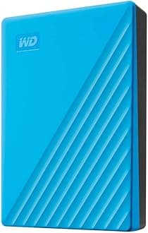 5TB My Passport, Portable External Hard Drive, Blue, Backup Software with Defense Against ransomware, and Password Protection, USB 3.1/USB 3.0 Compatible - WDBPKJ0050BBL-WESN