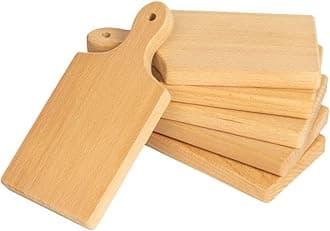 Woodla Mini Charcuterie Boards Set of 6 – Small Wooden Cheese Boards for Indi...