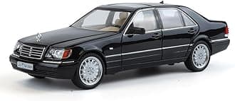 MTG Metro Toys & Gift Benzs W140 320SEL Vintage 1:24 Scale Die-cast Model Metal Pull Back Toy car for Kids with Openable Doors & Light, Music Toy Vehicle for Kids Colors as Per Stock