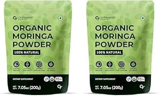 Carbamide Forte Moringa Powder Organic - Moringa Oleifera - USDA Certified Organic Moringa Powder for Immunity, Digestion & Energy - 200g Veg Drumstick Leaves Powder Organic (Pack of 2)