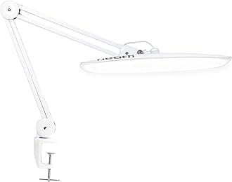 Neatfi XL 2,200 Lumens Adjustable LED Desk Lamp & Task Lamp - Bright, Dimmable Lighting for Office, Crafts, Nails & Hobbies with Clamp (Non-CCT, White)