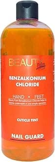 Benzalkonium Chloride Cuticle Tint, Deep Nail Cleansing I Coloring and Sanitizing I Nail Guard (750ML, Orange)