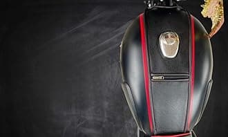 Sahara Seats Royal Enfield Classic 350/500 Leather Finish Tank Strap/Tank Cover