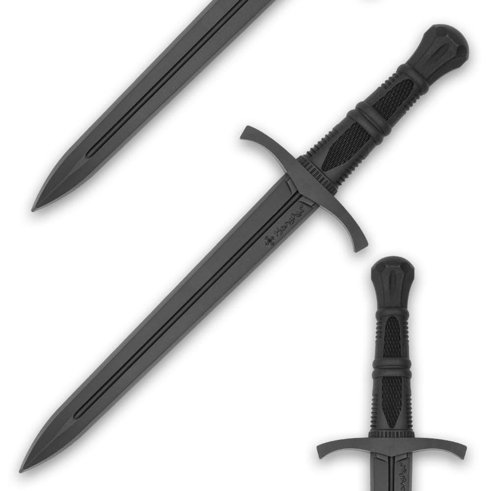 Honshu Premium Polypropylene Training Crusader Quillon Dagger Practice Tool | Virtually Unbreakable | Textured Handle | 18.5" Overall Length