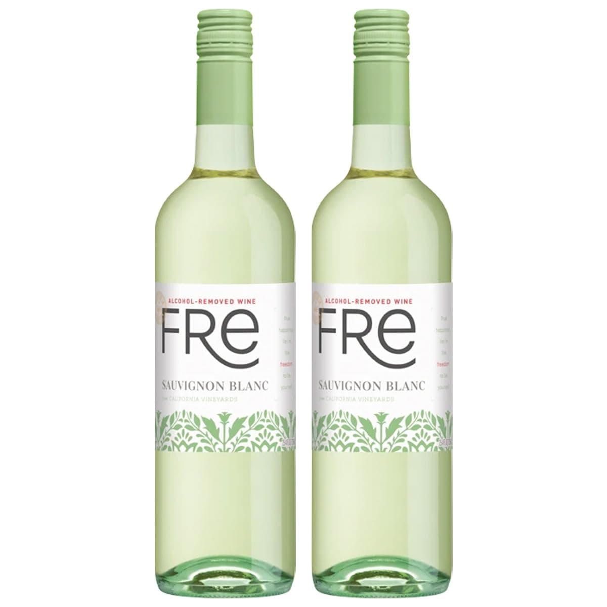 Sutter Home Fre Sauvignon Blanc Non-Alcoholic Wine, Experience Bundle with Phone Grip, Seasonal Wine Pairings & Recipes, 750ML btls, 2-PACK