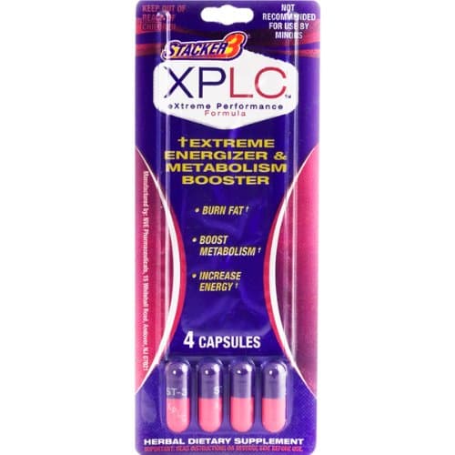 Stacker 3 XPLC Burn Fat, Explosive Energy 24 Packs of 4 caps (96 total) by NVE Pharmaceuticals