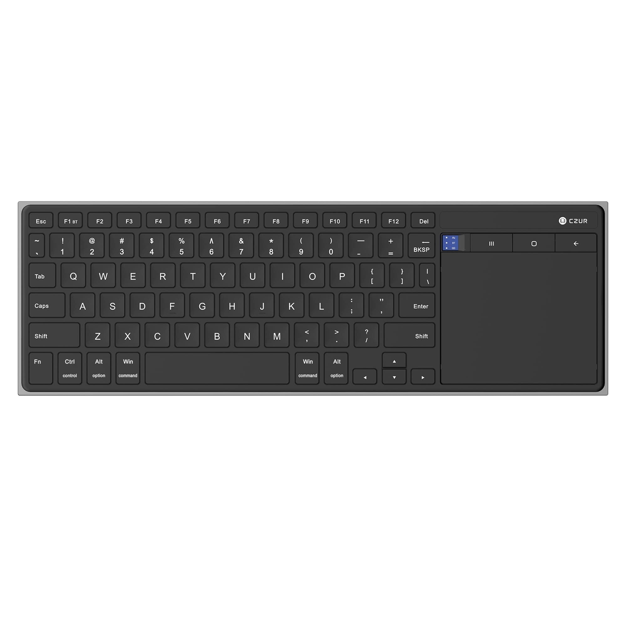 CZUR KT500 Plus Bluetooth Wireless Keyboard, Portable Computer Keyboard with Touchpad for PC-Connected TV, Desktop, Laptop, iPad, Tablet, HTPC