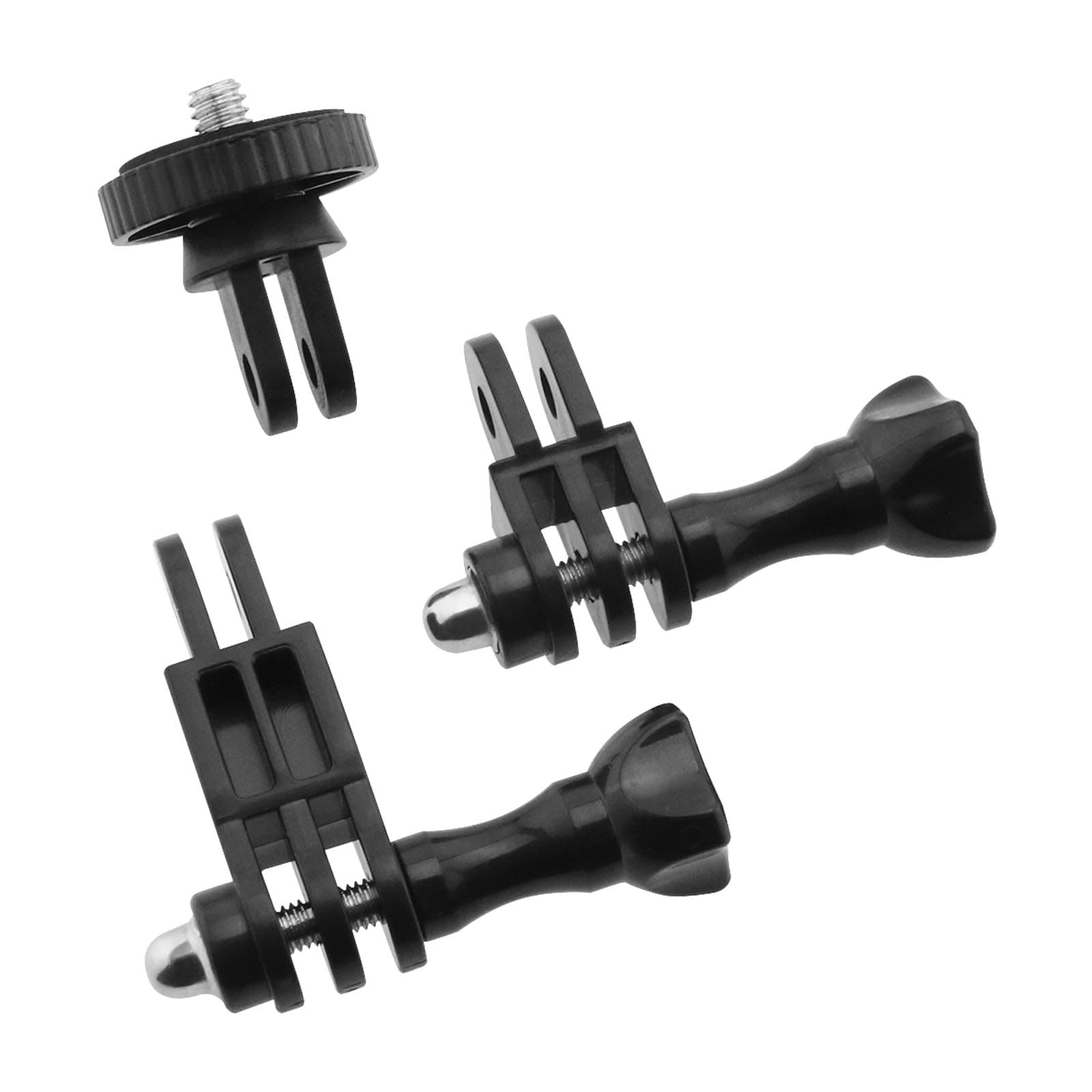 Gripper Action Camera Adapter Compatible with Dango Design Gripper Mount Two Prong Adapter with Thumbscrew Accessory for Motorcycles Bicycles Snowboards Black