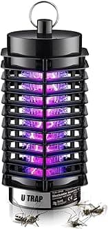 Bug Zapper, 3000V High Powered Mosquito Fruit Fly Zappers Killer, Insect Fly Swatter Zapper Mosquito Trap Outdoor, Fly Traps, Gnat Killer for Indoor, Home, Garden, Backyard (Black)