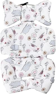 Toddler Car Seat Insert, Baby Stroller Liner Head And Body Support Pillow, Pad Carseat Neck Cushion For Toddler,Hippo