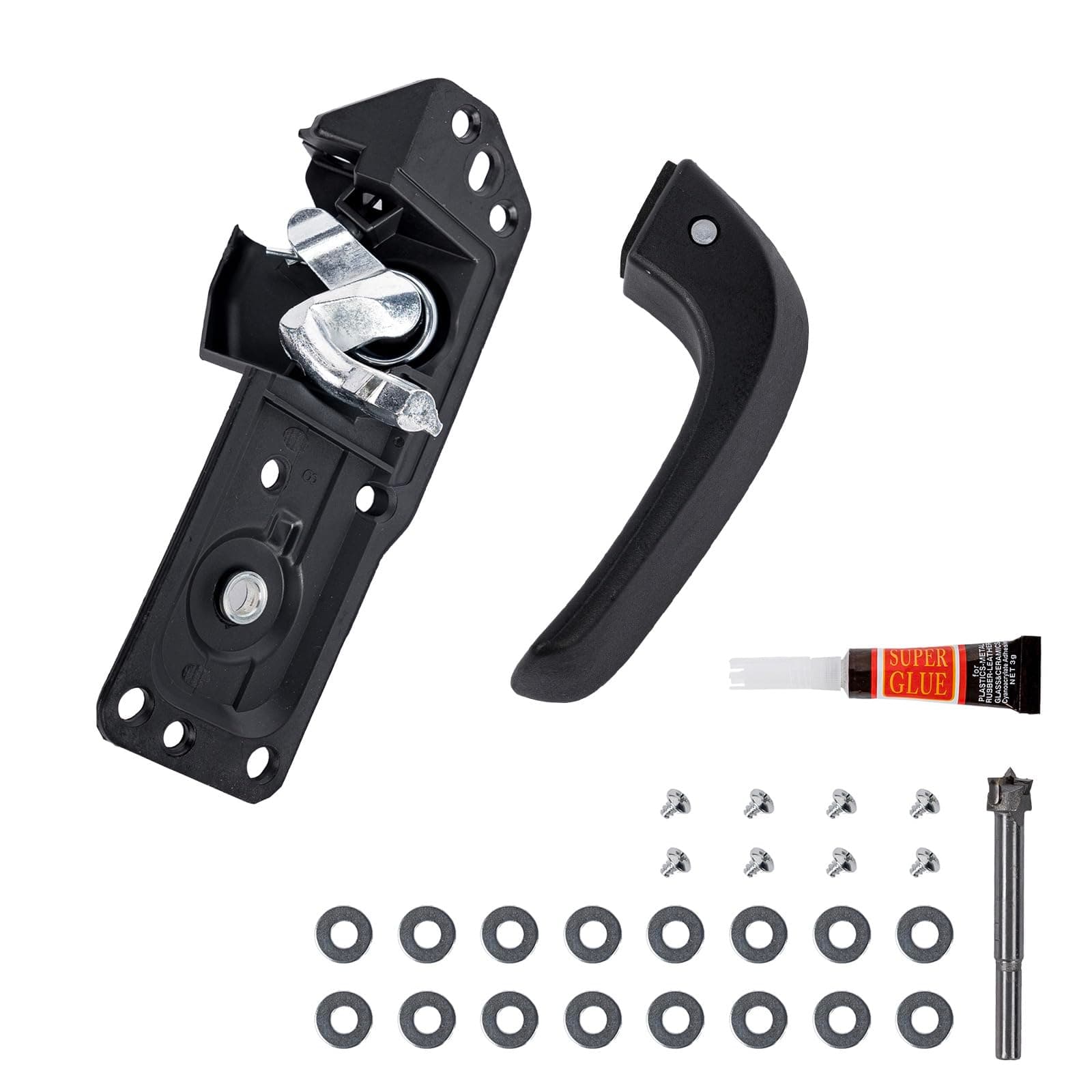 Premium Inside Door Handle, Front Left Driver Side, Plastic, Fits for 2007-2014 GM and Chevy Trucks, Replaces# 20833606, 20871488, 15936892, 91485, 80374