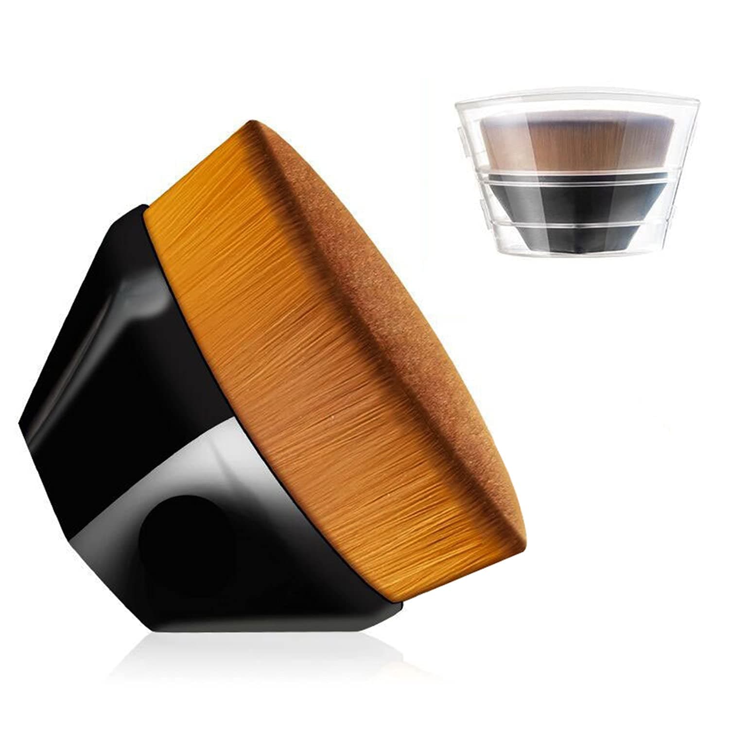 NEJLSD Makeup Brush Foundation Blush Brushes Kabuki Magic High-Density Brush Multifunctional Base Makeup Brush Tool (Black)