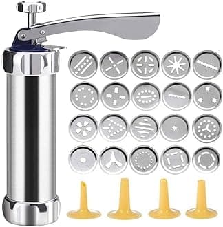 Biscuit Maker Stainless Steel 20PCS Shaper Cutter Decorating Cookie Press Pump Machine