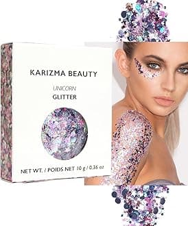 Unicorn Glitter. 10g Chunky Face, Hair Eye and Glitter for Women. Rave, Festival Accessories, Cosmetic Makeup. Loose Set