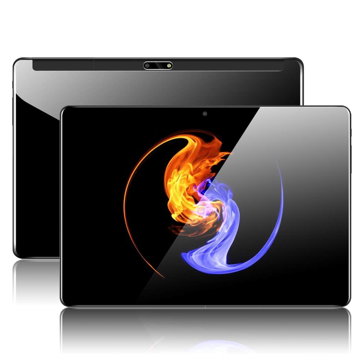 PADGENE 10.1'' Inch Android 7.0 Nougat Tablet PC Quad Core Pad with 1GB RAM 32GB ROM Dual Sim Card Slots 3G Unlocked Phone Call Phablet Built in WiFi Bluetooth GPS Netflix Google play(K6 Black)