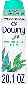 Downy Light Laundry Scent Booster Beads for Washer, Woodland Rain, 20.1 oz, with No Heavy Perfumes